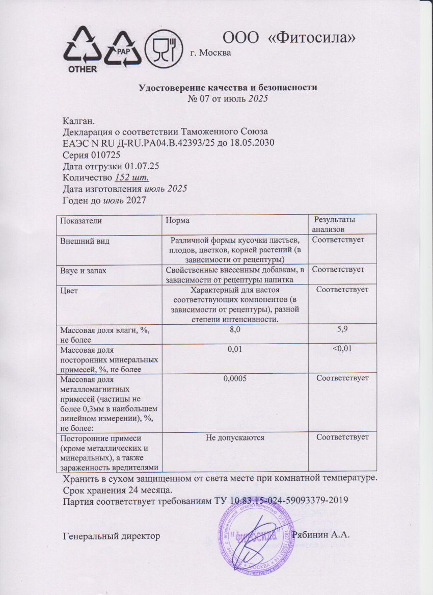 Паспорт №010725
